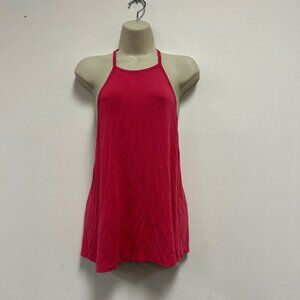 Beyond Yoga Hot Pink High Neck Tank Top Size Small